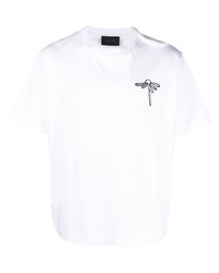 T-shirt girocollo a fiori bianca di Simone Rocha