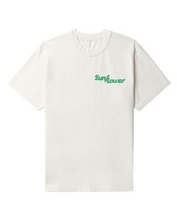 T-shirt girocollo a fiori bianca di Sunflower