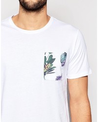 T-shirt girocollo a fiori bianca di ONLY & SONS