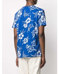 T-shirt girocollo a fiori blu di Polo Ralph Lauren