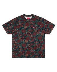 T-shirt girocollo a fiori bordeaux di Supreme