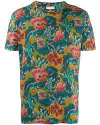T-shirt girocollo a fiori foglia di tè di Etro