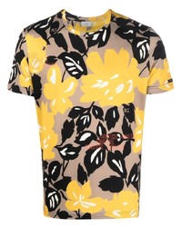 T-shirt girocollo a fiori gialla di Etro