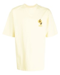 T-shirt girocollo a fiori gialla di Musium Div.