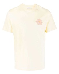 T-shirt girocollo a fiori gialla di Sandro