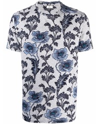 T-shirt girocollo a fiori grigia di Etro