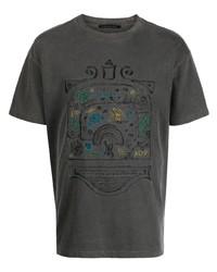 T-shirt girocollo a fiori grigio scuro di Andersson Bell