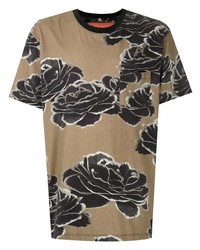 T-shirt girocollo a fiori marrone chiaro di OSKLEN