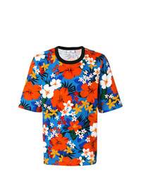 T-shirt girocollo a fiori multicolore di AMI Alexandre Mattiussi