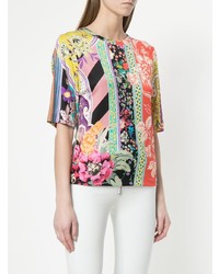 T-shirt girocollo a fiori multicolore di Etro