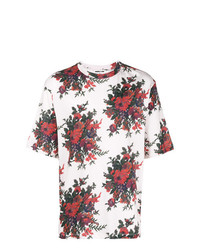 T-shirt girocollo a fiori multicolore di McQ Alexander McQueen