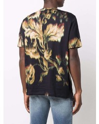 T-shirt girocollo a fiori nera di Paul Smith
