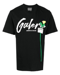 T-shirt girocollo a fiori nera di Musium Div.