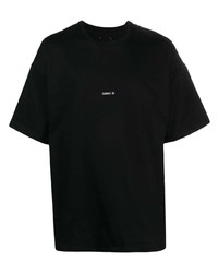 T-shirt girocollo a fiori nera di Oamc