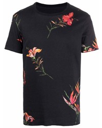 T-shirt girocollo a fiori nera di OSKLEN