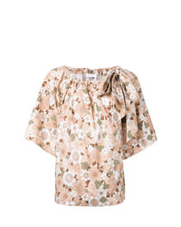 T-shirt girocollo a fiori rosa di Chloé