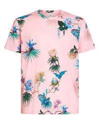T-shirt girocollo a fiori rosa di Etro