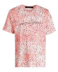 T-shirt girocollo a fiori rosa di Garcons Infideles