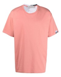 T-shirt girocollo a fiori rosa di Golden Goose
