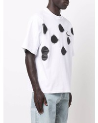 T-shirt girocollo a pois bianca e nera di Nike X Off-White