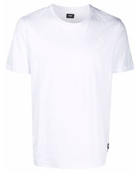 T-shirt girocollo a pois bianca di Fendi