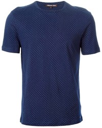 T-shirt girocollo a pois blu scuro di Michael Kors