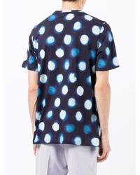 T-shirt girocollo a pois blu scuro di PS Paul Smith