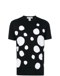 T-shirt girocollo a pois nera e bianca di Comme Des Garcons SHIRT
