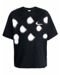 T-shirt girocollo a pois nera e bianca di Nike X Off-White
