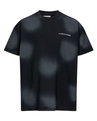 T-shirt girocollo a pois nera di Flaneur Homme