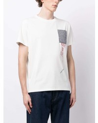 T-shirt girocollo a quadri bianca di Ports V