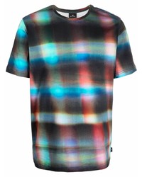 T-shirt girocollo a quadri multicolore di PS Paul Smith