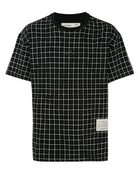 T-shirt girocollo a quadri nera e bianca di A-Cold-Wall*