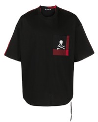T-shirt girocollo a quadri nera di Mastermind World