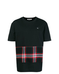 T-shirt girocollo a quadri nera di McQ Alexander McQueen