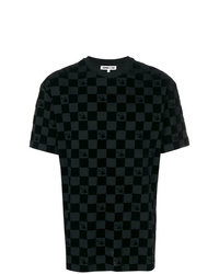 T-shirt girocollo a quadri nera di McQ Alexander McQueen