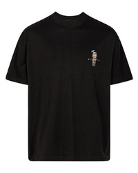 T-shirt girocollo a quadri nera di Stampd