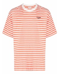 T-shirt girocollo a righe orizzontali arancione di Closed