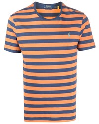 T-shirt girocollo a righe orizzontali arancione di Polo Ralph Lauren