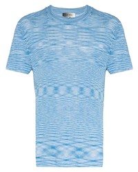 T-shirt girocollo a righe orizzontali azzurra di Isabel Marant