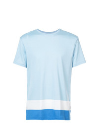 T-shirt girocollo a righe orizzontali azzurra di Orlebar Brown