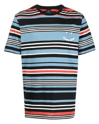 T-shirt girocollo a righe orizzontali azzurra di PS Paul Smith