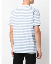 T-shirt girocollo a righe orizzontali azzurra di Polo Ralph Lauren