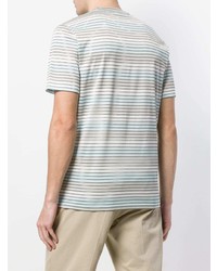 T-shirt girocollo a righe orizzontali azzurra di Lanvin