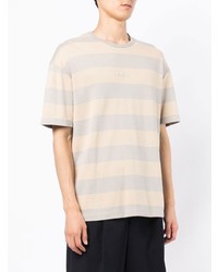 T-shirt girocollo a righe orizzontali beige di Paul Smith