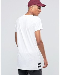 T-shirt girocollo a righe orizzontali bianca e nera di Selected