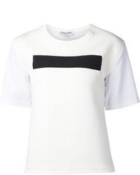 T-shirt girocollo a righe orizzontali bianca e nera di Opening Ceremony