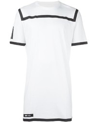 T-shirt girocollo a righe orizzontali bianca e nera di Puma