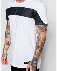 T-shirt girocollo a righe orizzontali bianca e nera di Religion