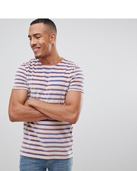 T-shirt girocollo a righe orizzontali bianca e rossa e blu scuro di ASOS DESIGN